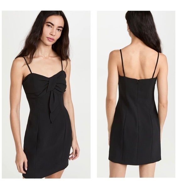Shoshanna Fiona Bow Bodice LBD Bodycon sleeveless Mini Dress Size 4 - Picture 7 of 9